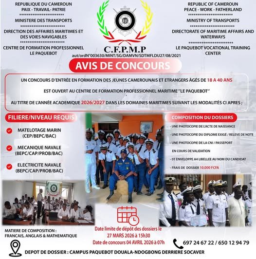 Centre de formation professionnelle maritime le paquebot de Douala
