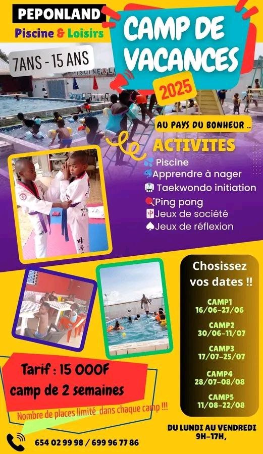 CAMP VACANCES 2025 à PEPONLAND !